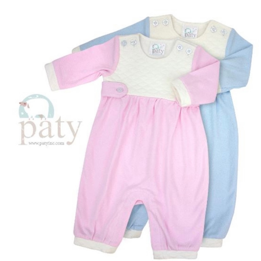 PATY ® BABY ROMPER COTTON JACQUARD QUILTED ROMPER.
